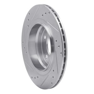 BMW 323I Brake Rotor (1) - Rear Right - R1 Concepts - Drilled & Slotted - Silver - `99-`06